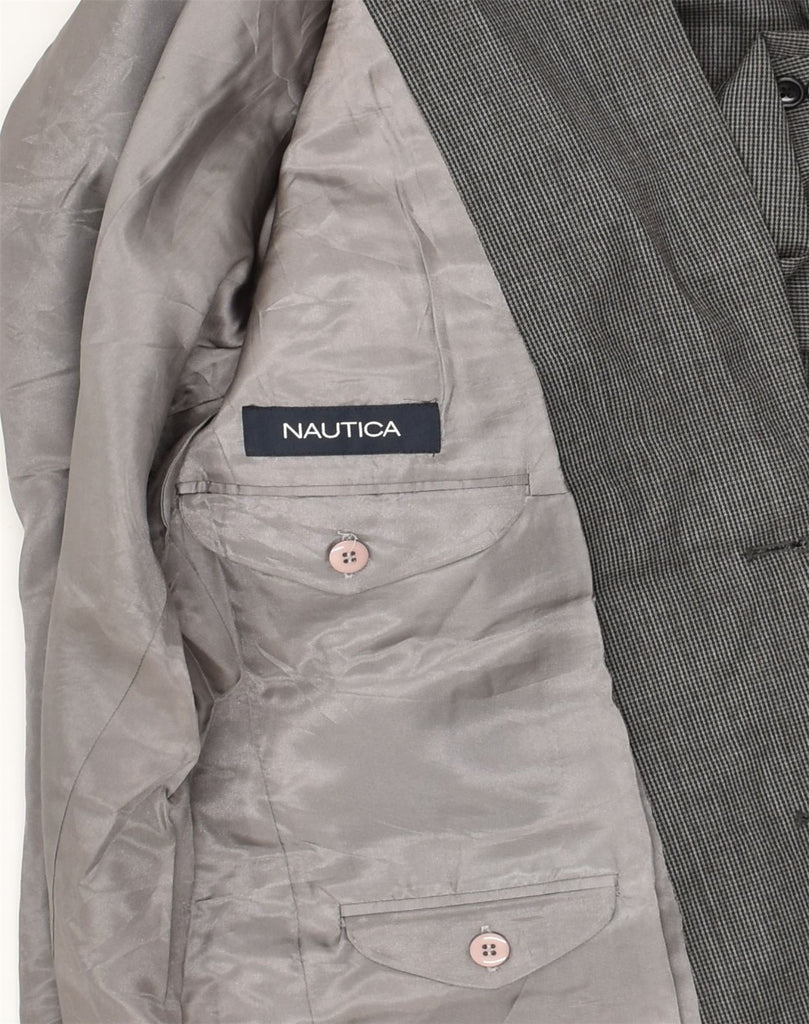 NAUTICA Mens 2 Button Blazer Jacket UK 40 Large Grey Wool | Vintage Nautica | Thrift | Second-Hand Nautica | Used Clothing | Messina Hembry 