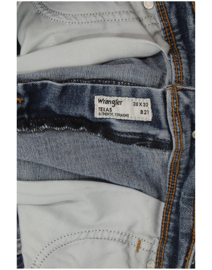 Wrangler Mens Texas Denim Shorts W38 XL Blue