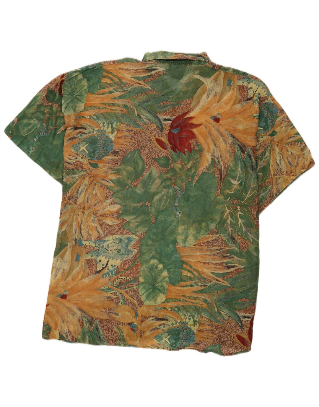 Vintage Mens Short Sleeve Pullover Shirt IT 54 XL Multicoloured Floral