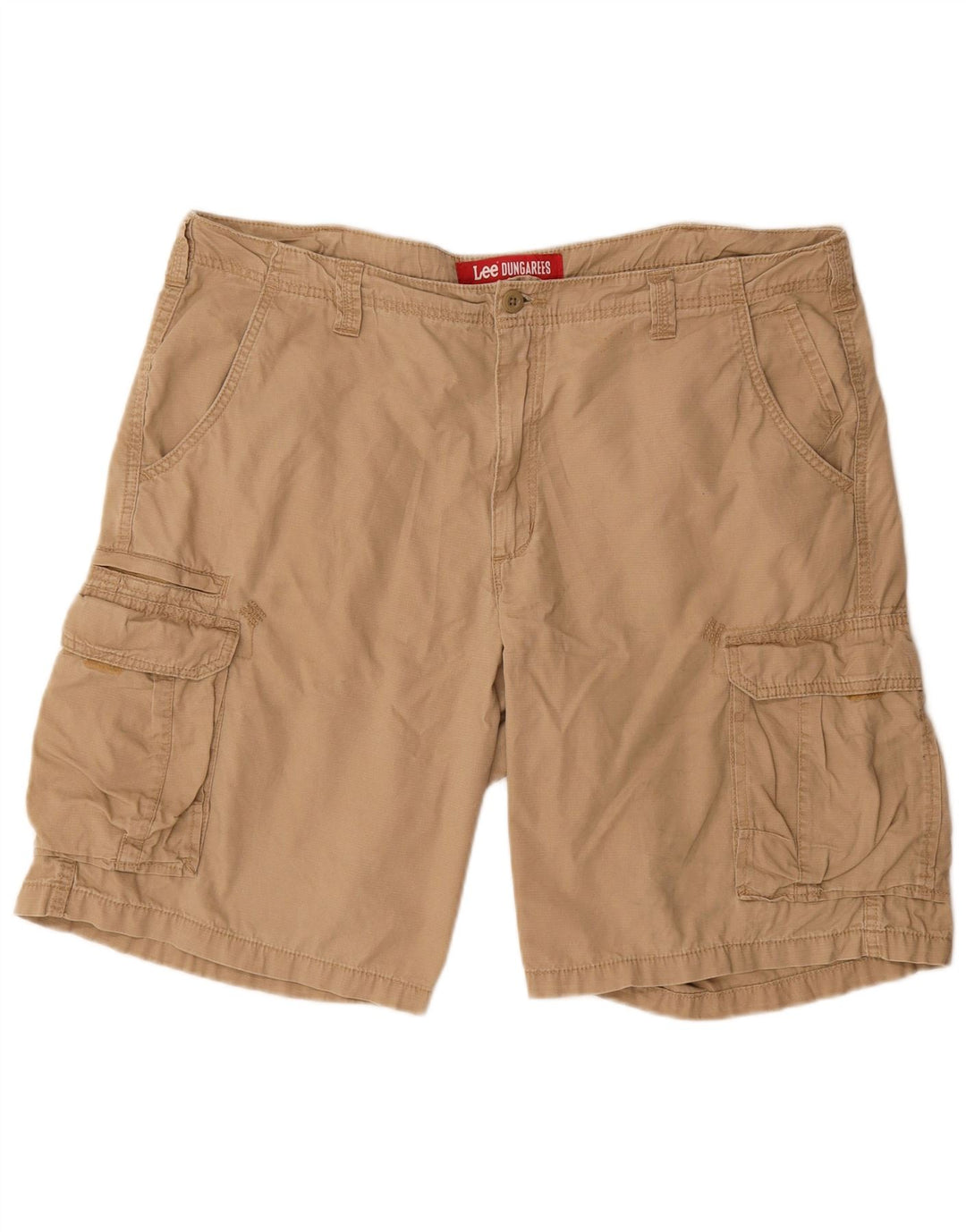 Lee Mens Dungarees Cargo Shorts W40 XL Beige