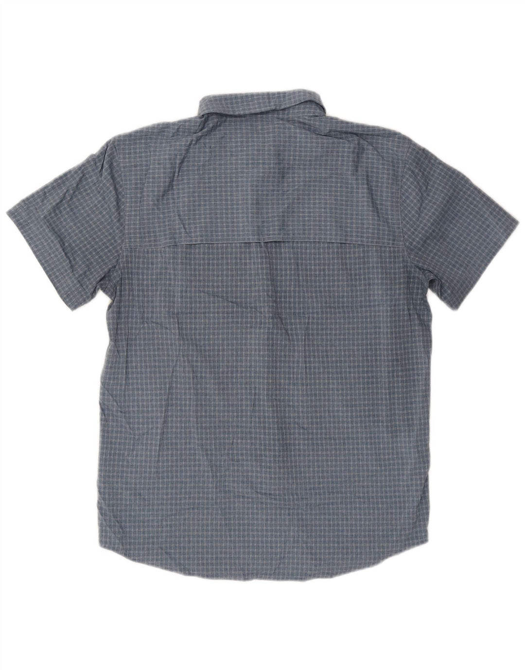 PRANA Mens Short Sleeve Shirt Medium Blue Check