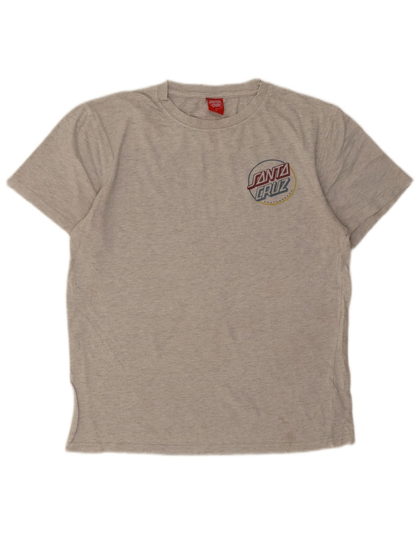 Santa Cruz Mens Graphic T-Shirt Top Medium Grey Cotton