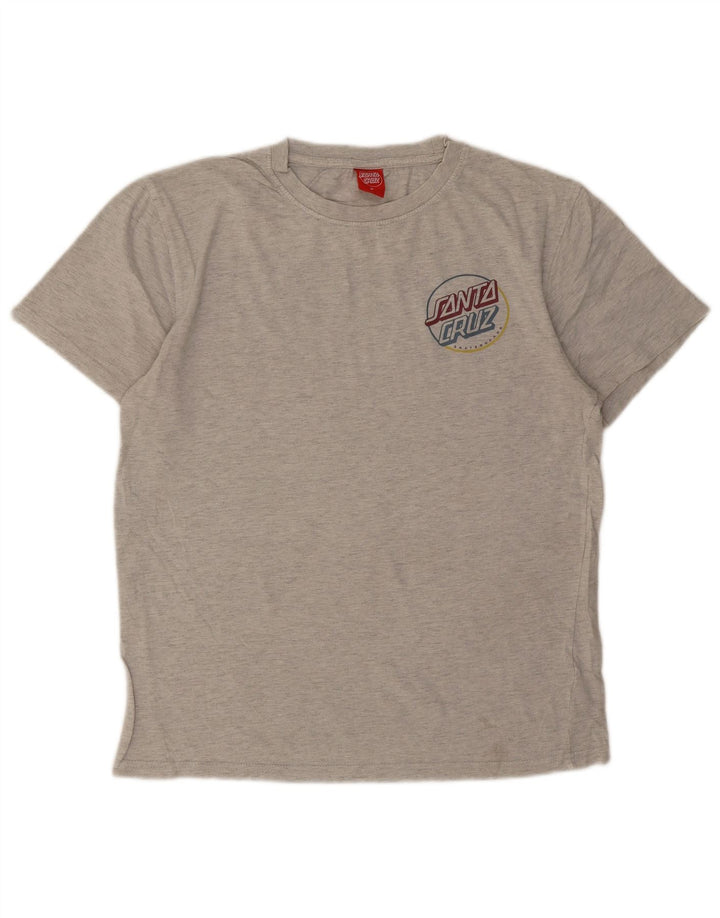 Santa Cruz Mens Graphic T-Shirt Top Medium Grey Cotton