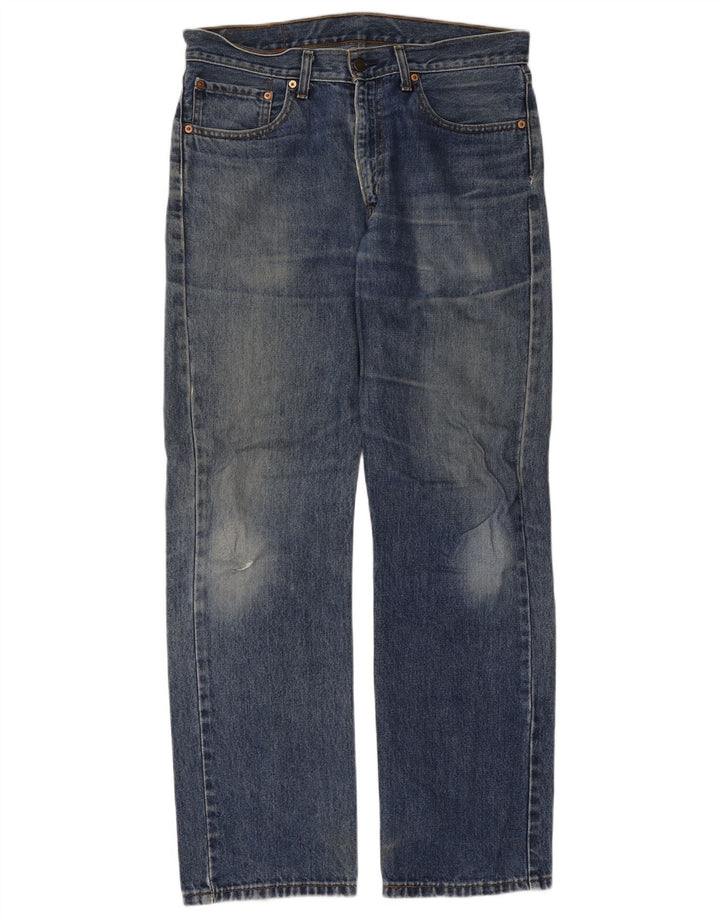 Levi's Mens 751 Straight Jeans W34 L32 Blue Cotton