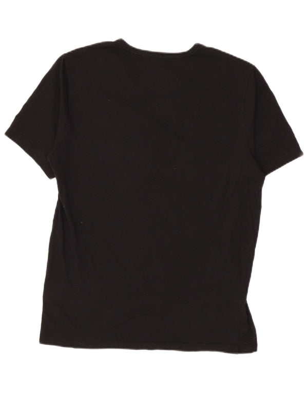Hugo Boss Mens T-Shirt Top Medium Black Cotton