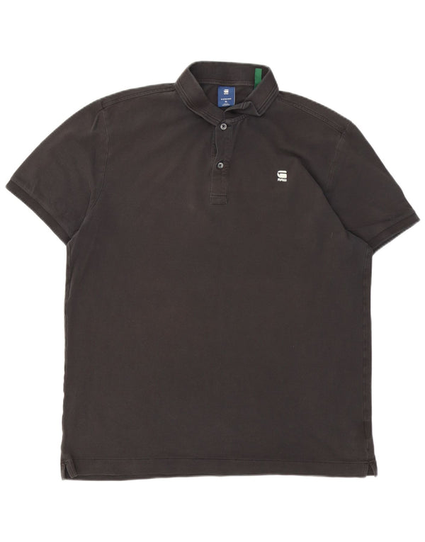 G-Star Mens Polo Shirt XL Black Cotton