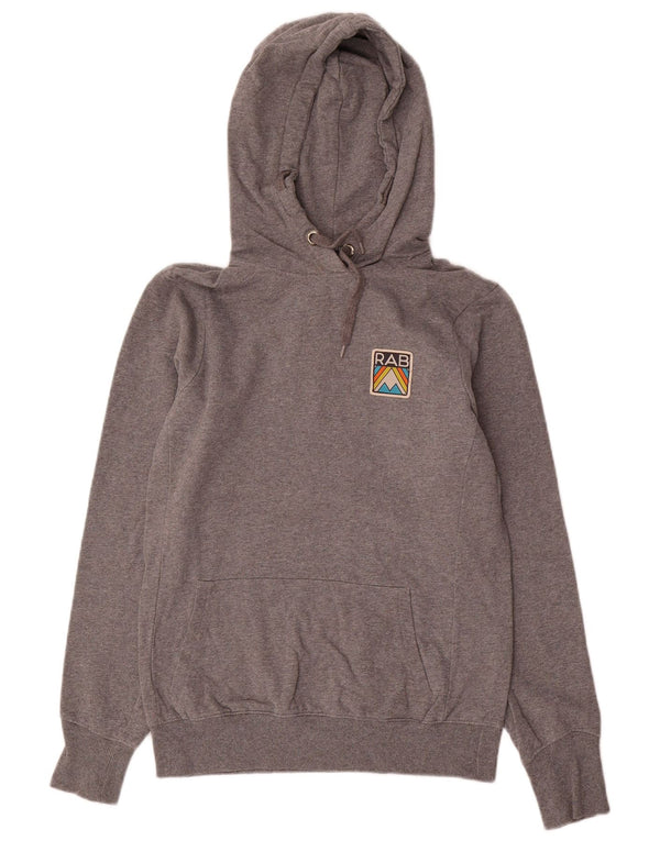 Rab Womens Hoodie Jumper UK 8 Small Grey Cotton