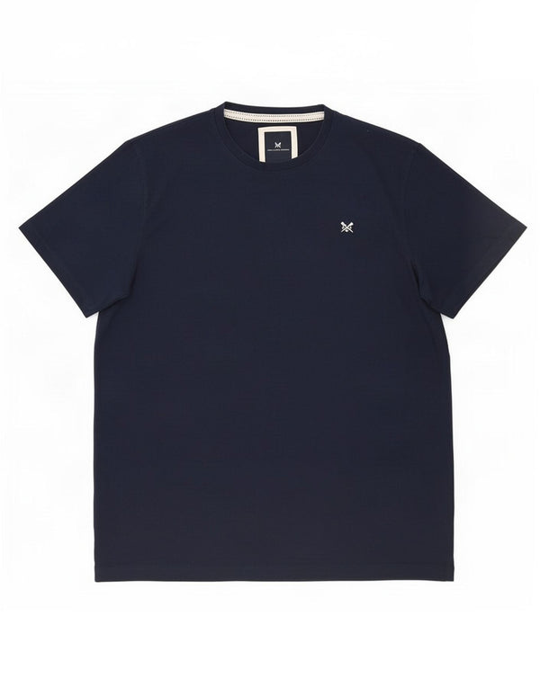 Crew Clothing Mens T-Shirt Top 2XL Navy Blue Cotton
