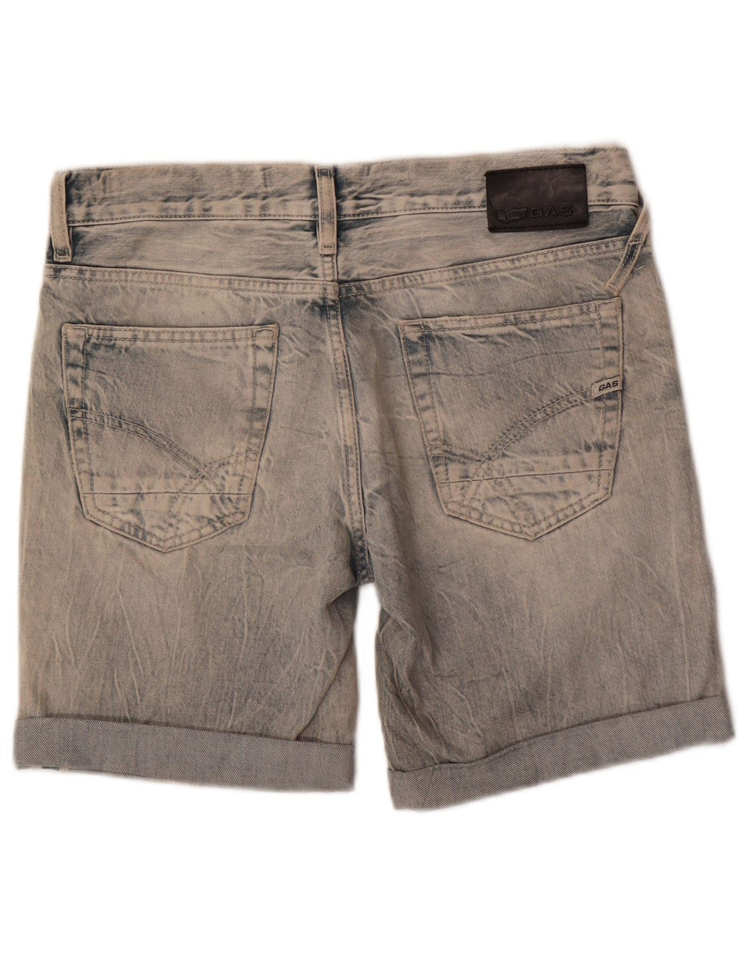 Gas Womens Denim Shorts W27 Small Blue Cotton