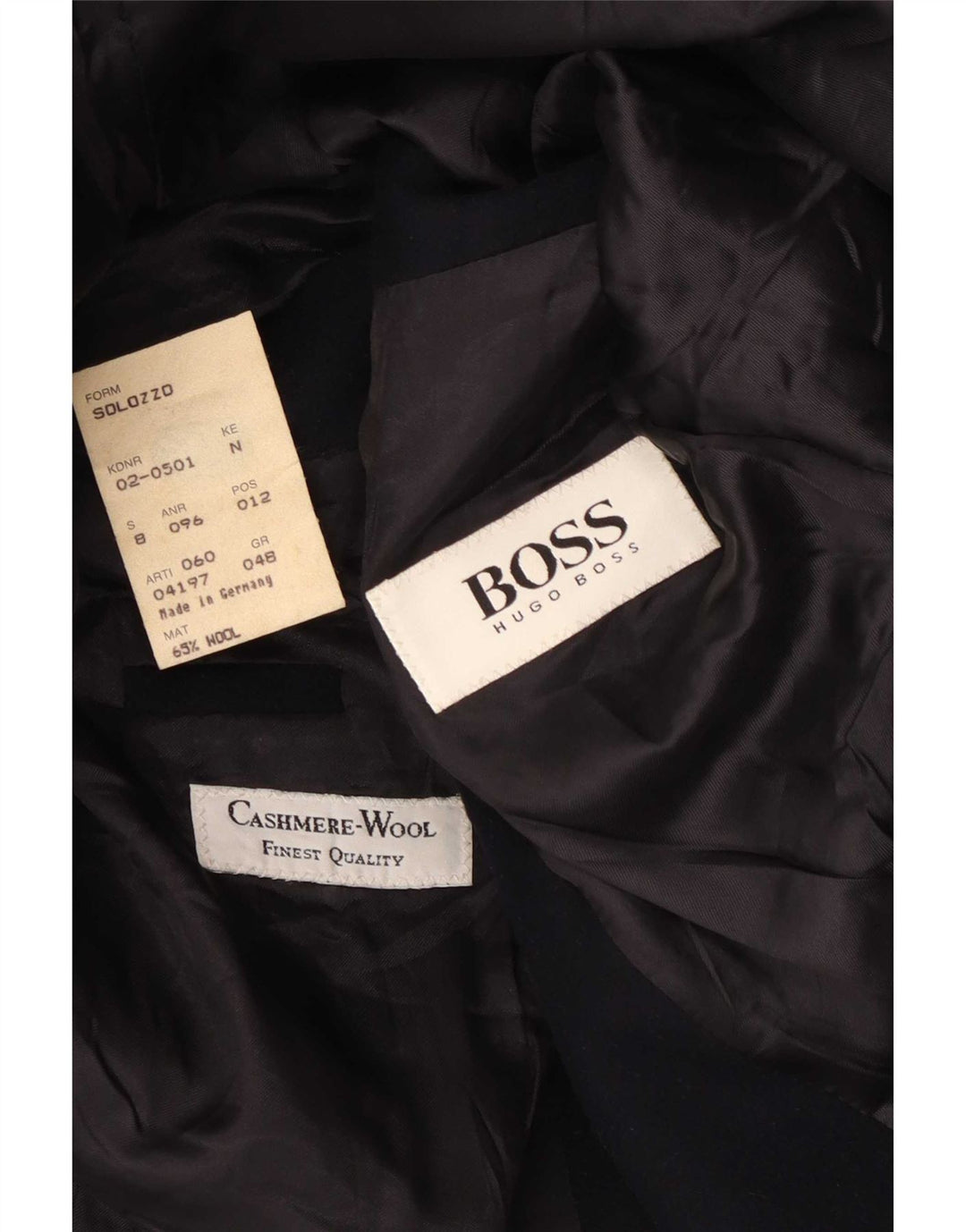 Hugo Boss Mens 2 Button Blazer Jacket EU 48 Medium Navy Blue Wool