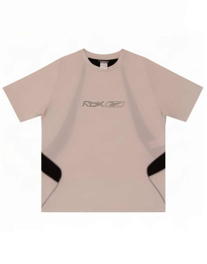 Reebok Mens Graphic T-Shirt Top Medium White Colourblock