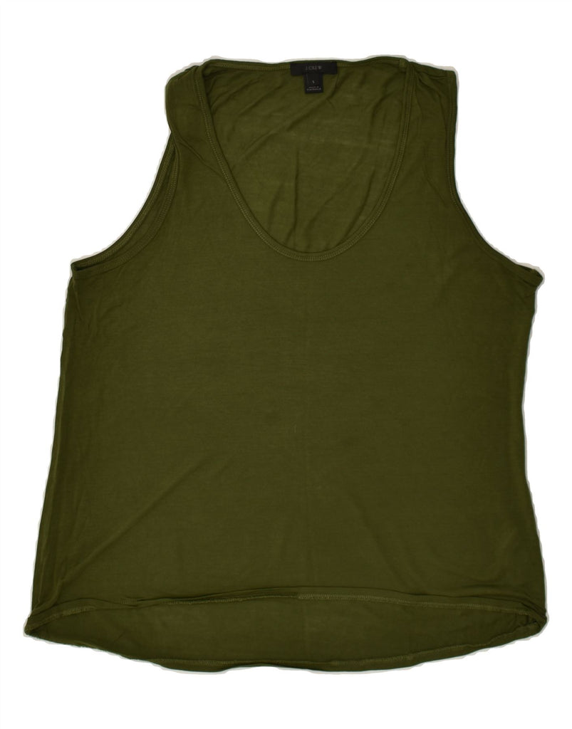 J. CREW Womens Vest Top UK 16 Large Green Lyocell | Vintage J. Crew | Thrift | Second-Hand J. Crew | Used Clothing | Messina Hembry 