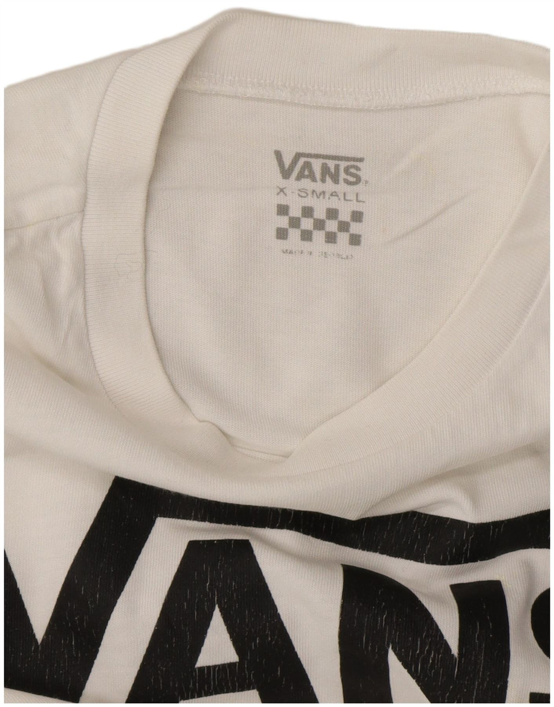 VANS Womens Graphic T-Shirt Top UK 6 XS White