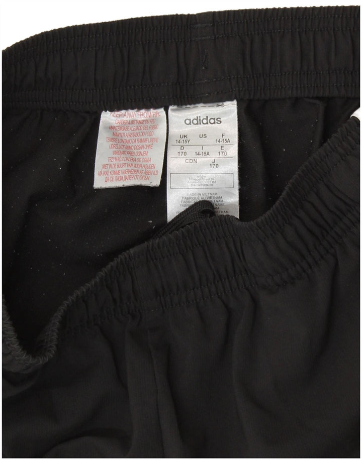 ADIDAS Boys Sport Shorts 14-15 Years  Black Polyester