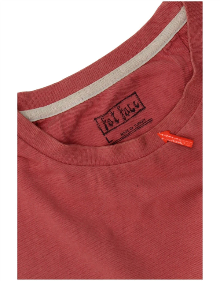 Fat Face Mens Graphic T-Shirt Top Large Pink Cotton