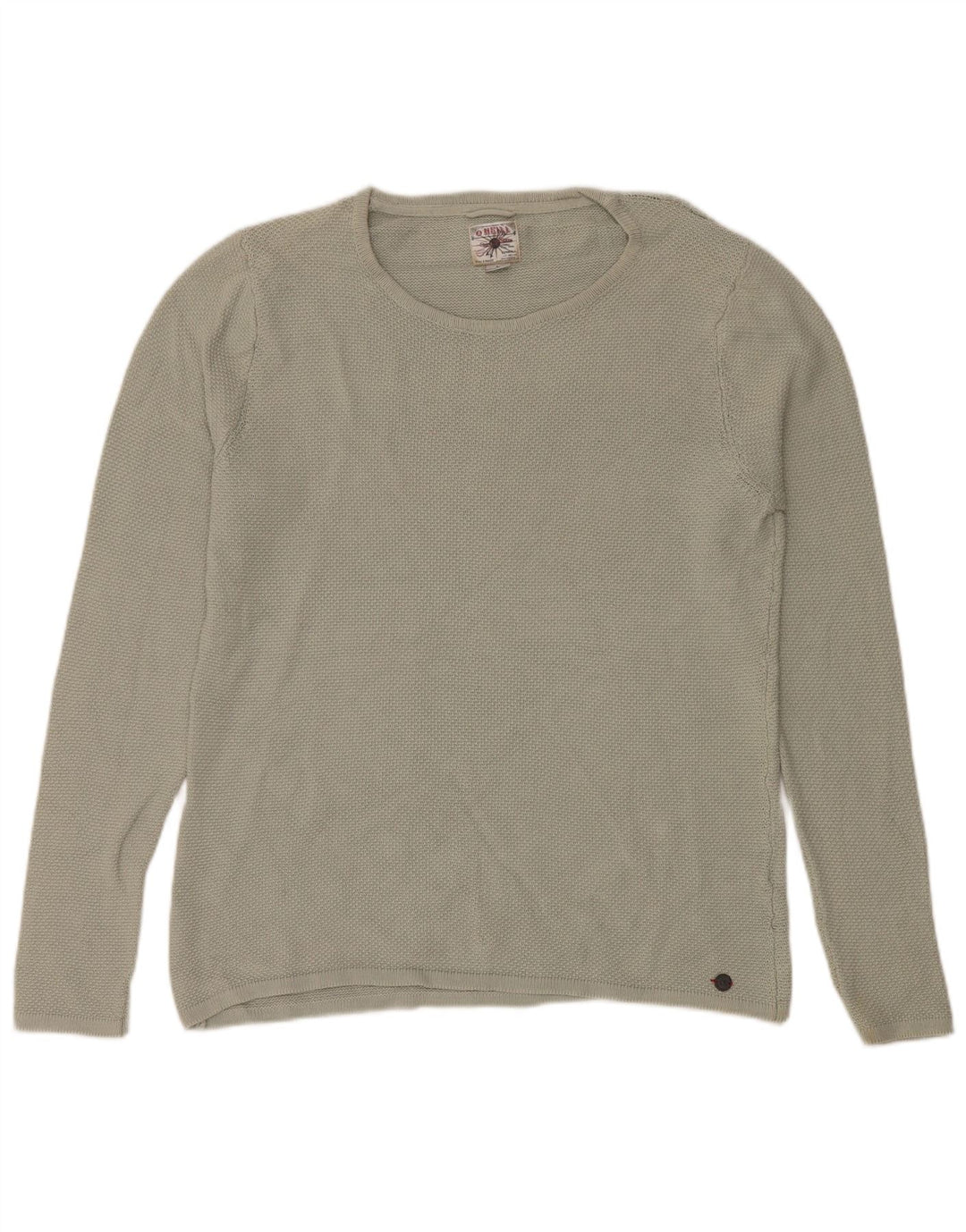 O'Neill Mens Boat Neck Jumper Sweater Large Khaki Cotton