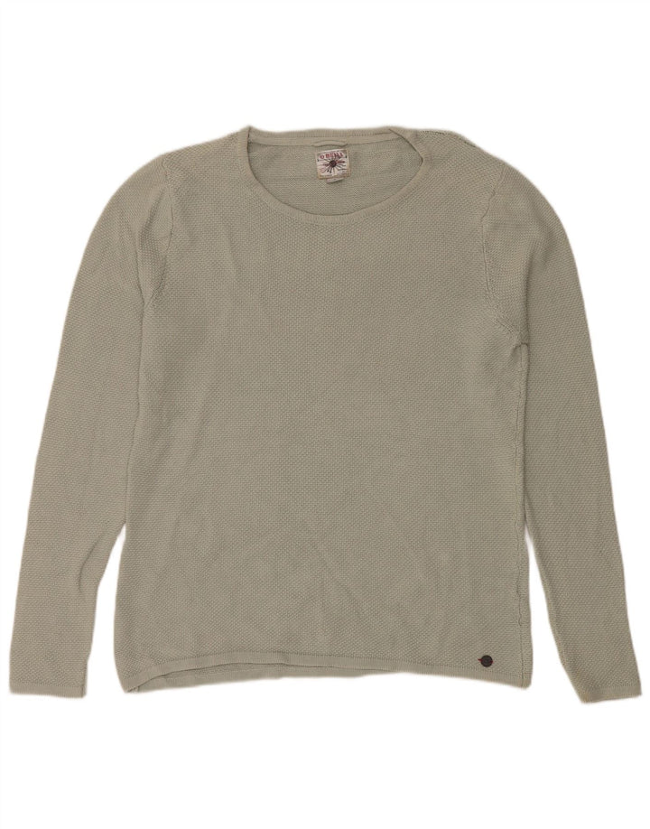 O'Neill Mens Boat Neck Jumper Sweater Large Khaki Cotton