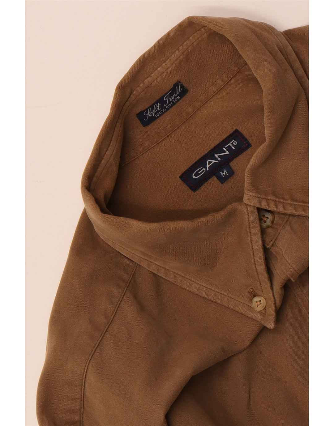 Gant Mens Loose Fit Shirt Medium Brown Cotton