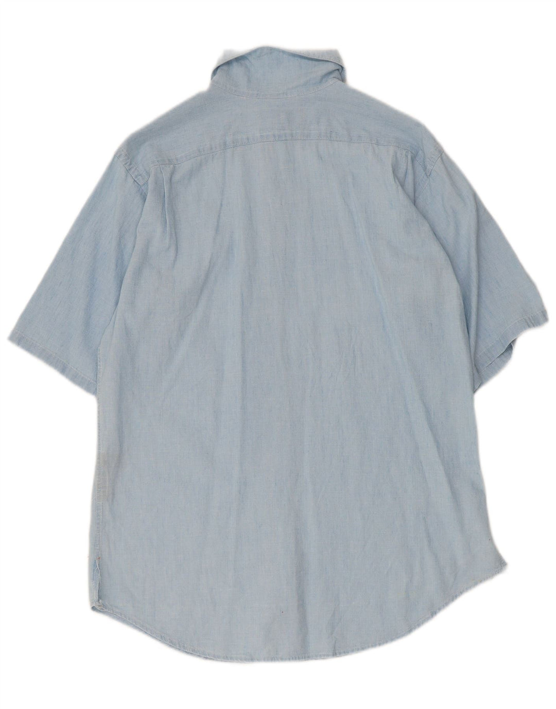 Ralph Lauren Womens Short Sleeve Oversized Shirt US 4 Small Blue Cotton