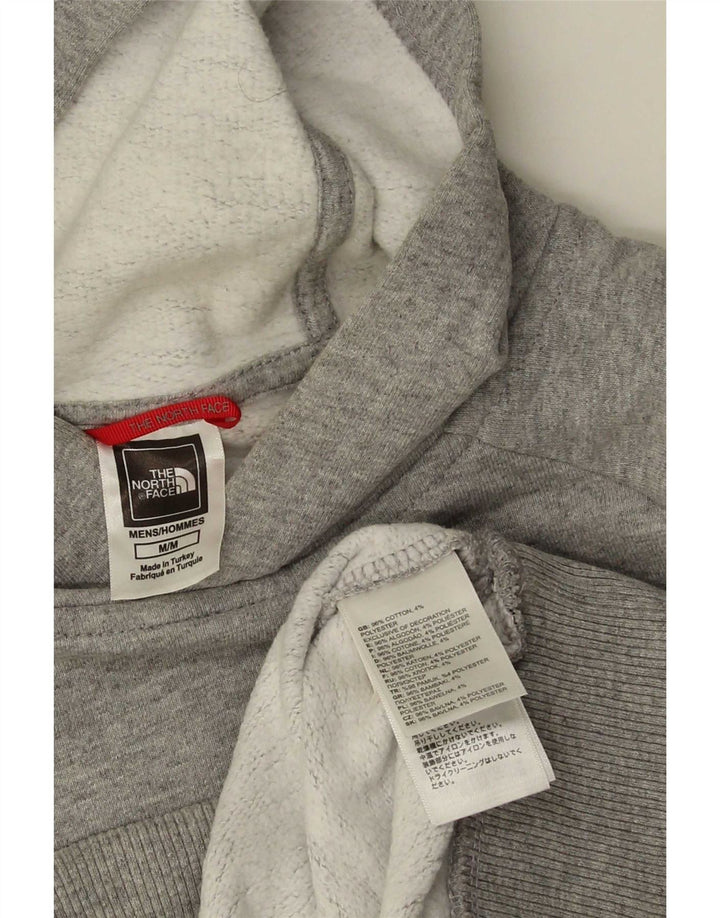 The North Face Mens Graphic Hoodie Jumper Medium Grey Cotton
