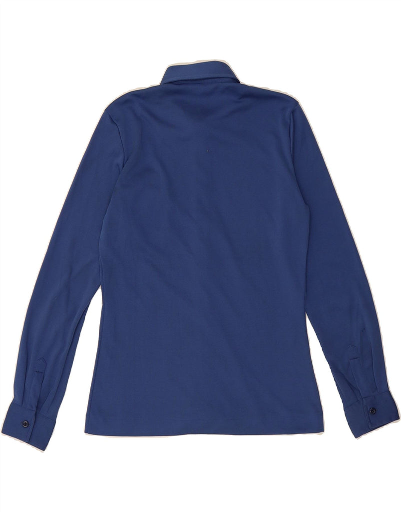 VINTAGE Womens Shirt IT 46 Large Navy Blue Vintage Vintage and Second-Hand Vintage from Messina Hembry 