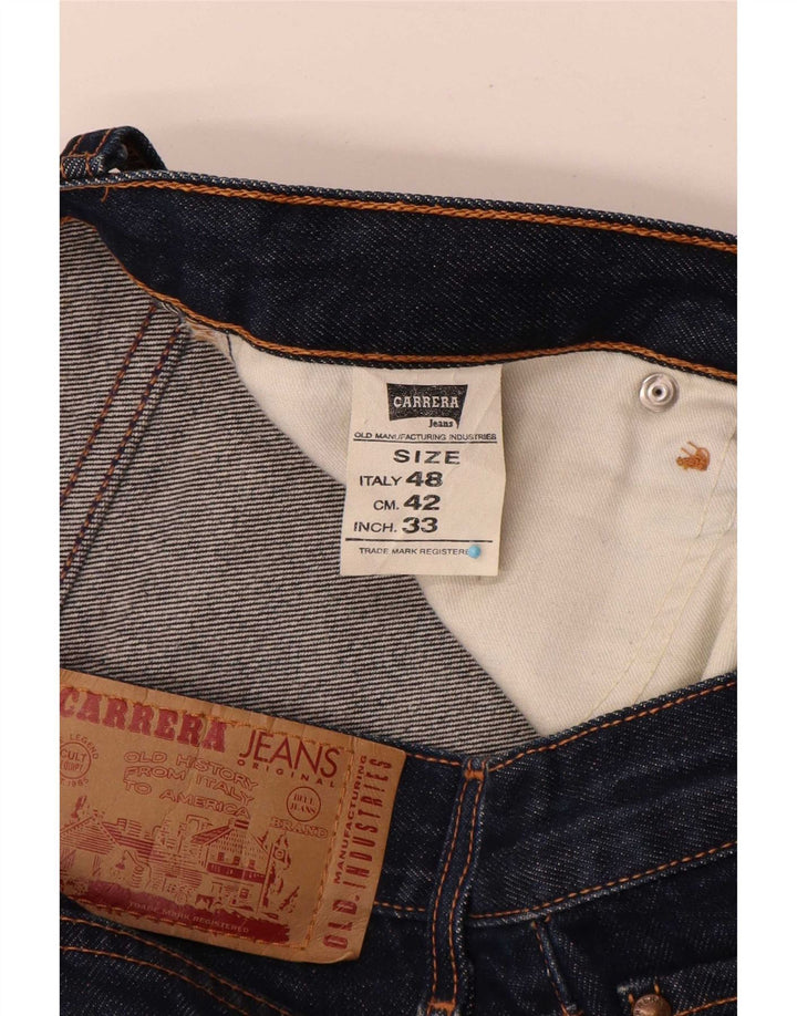 Carrera Mens Straight Jeans IT 48 Medium W33 L34 Navy Blue Cotton