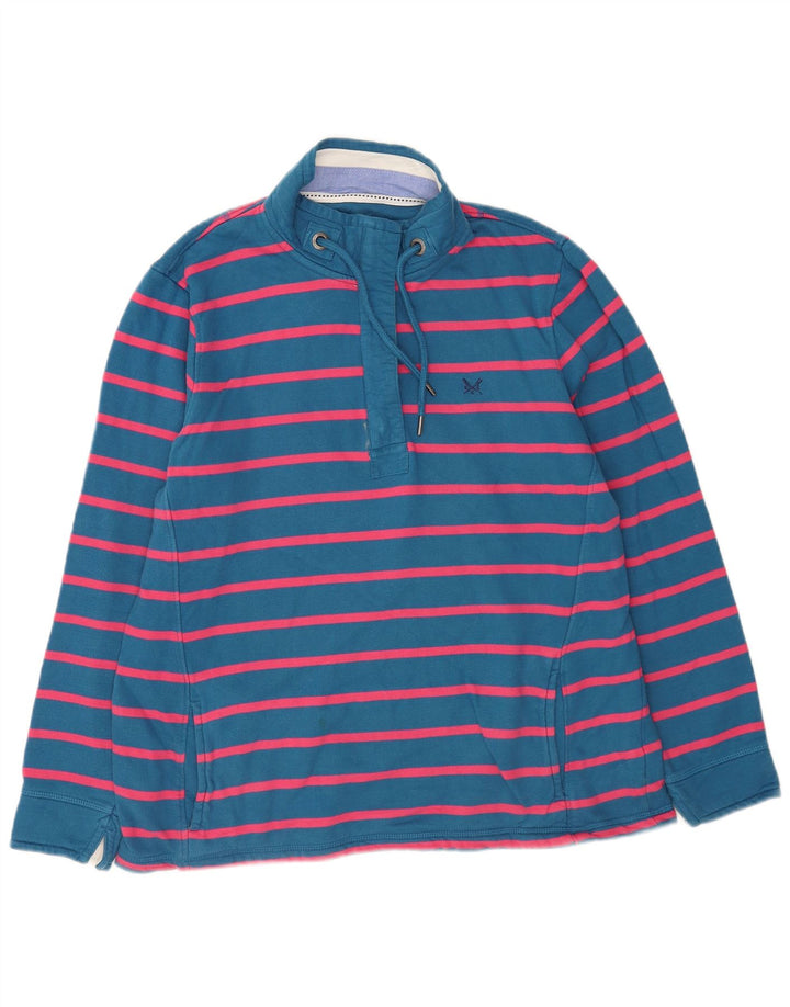 Crew Clothing Womens Oversized Sweatshirt Jumper UK 14 Large Blue Striped