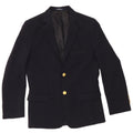 Chaps Boys 2 Button Blazer Jacket 13-14 Years Navy Blue Polyester