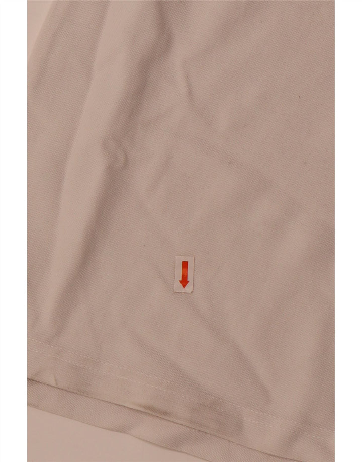 CREW CLOTHING Mens Polo Shirt Large White Cotton