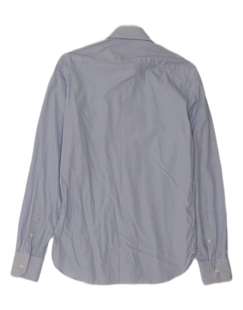 BOGGI Mens Slim Fit Shirt Size 38 15 Medium Blue Striped Cotton Vintage Boggi and Second-Hand Boggi from Messina Hembry 