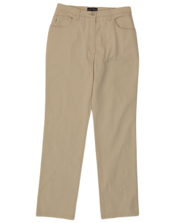 Armani Womens Straight Casual Trousers W30 L30 Beige