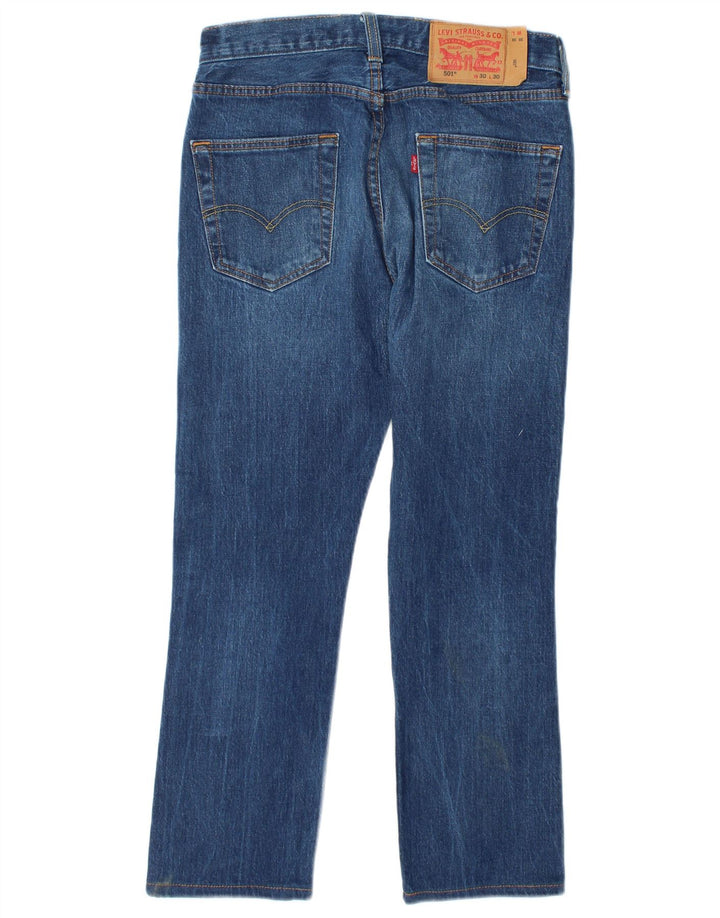 Levi's Mens 501 Straight Jeans W30 L25 Blue Cotton