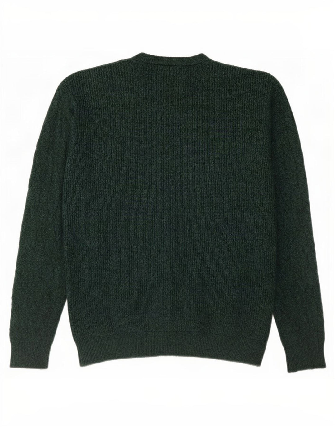 Marks & Spencer Mens Crew Neck Jumper Sweater Large Green Polyamide