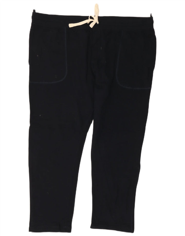 Marks & Spencer Mens Regular Fit Tracksuit Trousers 3XL Navy Blue Cotton