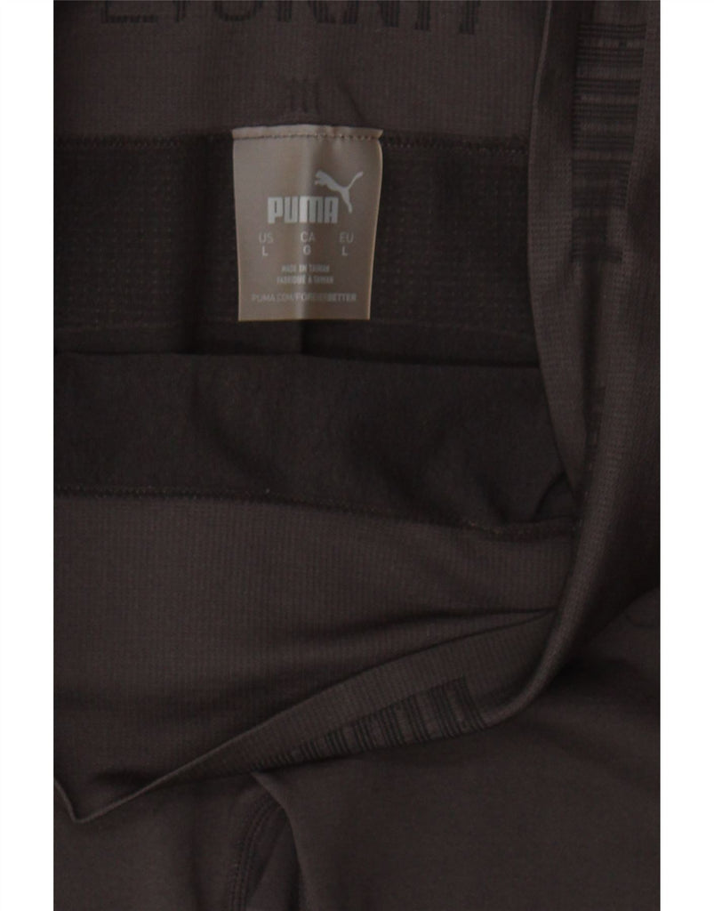 PUMA Womens Graphic Capri Leggings UK 14 Large  Black Vintage Puma and Second-Hand Puma from Messina Hembry 