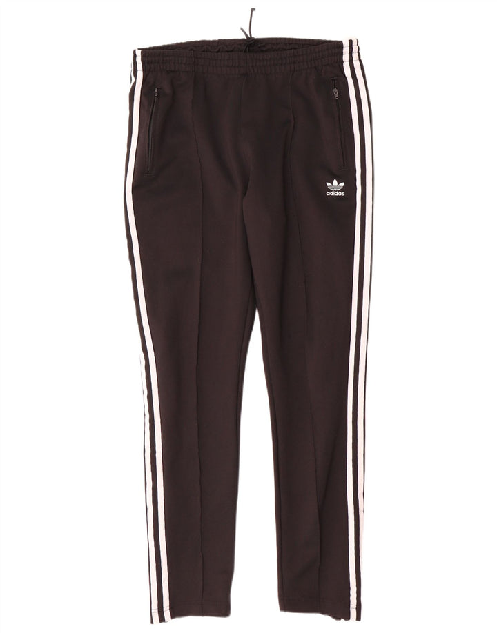 Adidas Womens Tracksuit Trousers UK 14 Medium Black Cotton