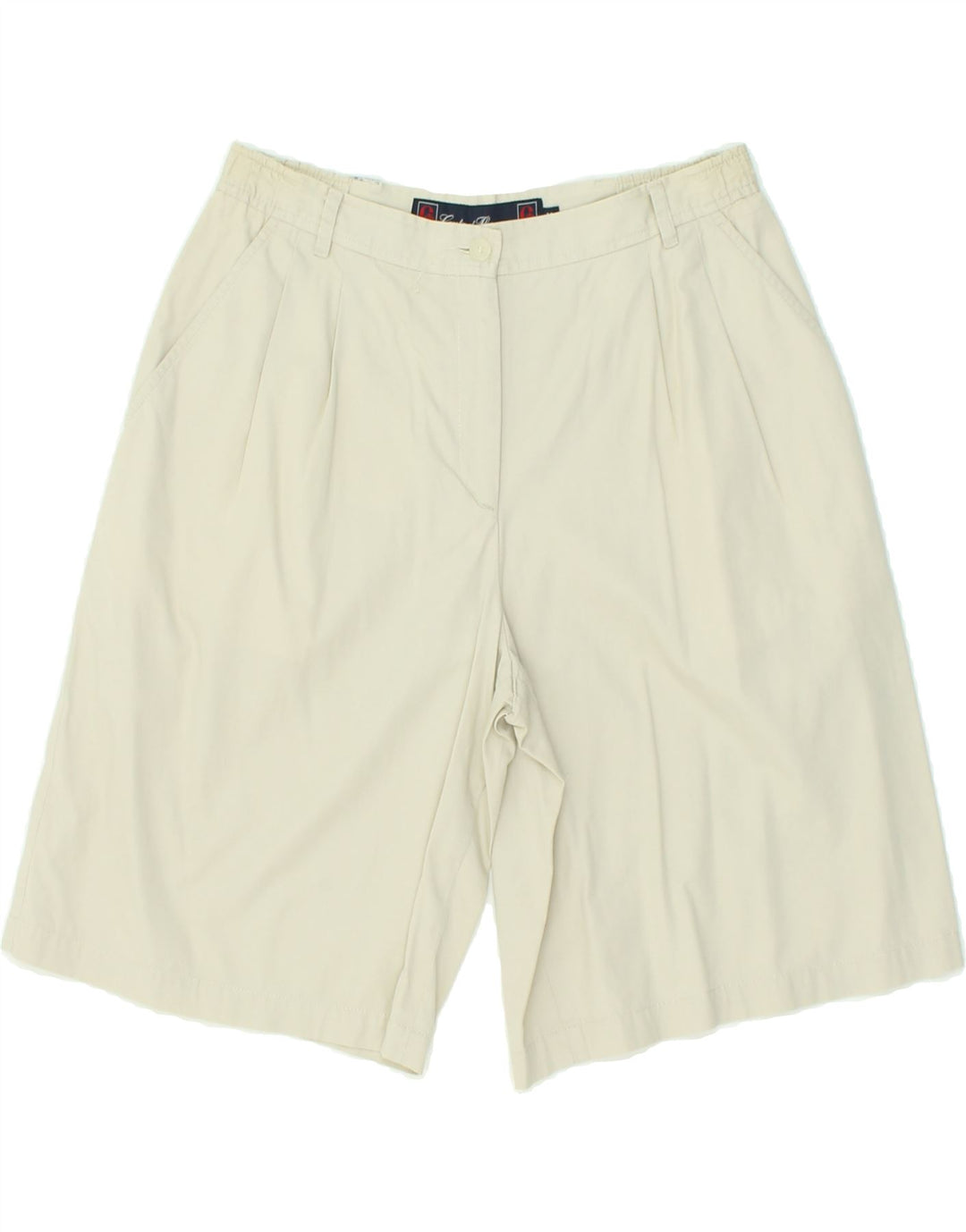 CONTE OF FLORENCE Womens High Waist Chino Shorts IT 46 Large W30 Beige | Vintage Conte of Florence | Thrift | Second-Hand Conte of Florence | Used Clothing | Messina Hembry 