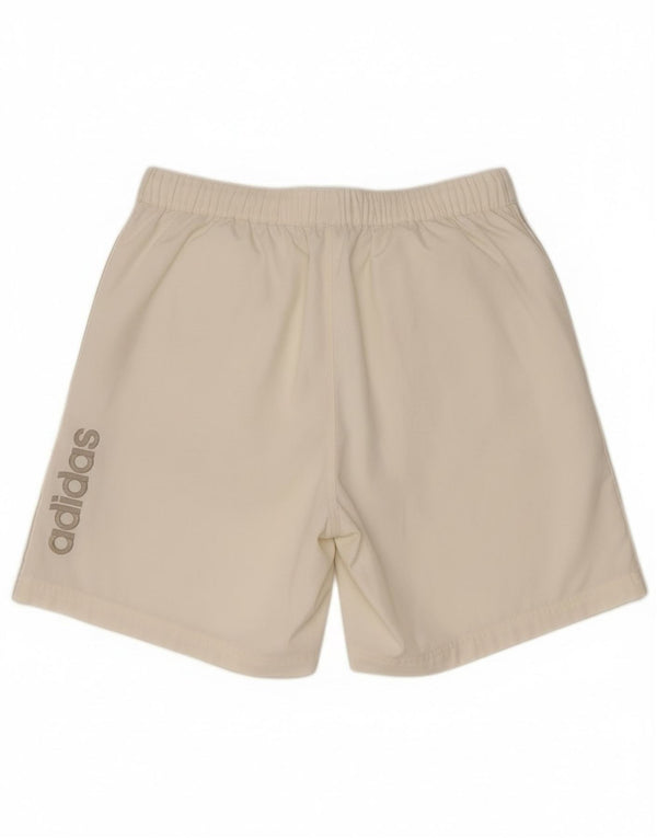 Adidas Womens Graphic Cargo Shorts Medium W34 Off White Polyester