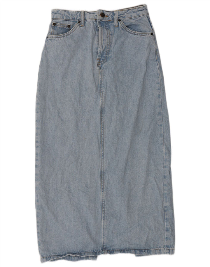 Topshop Womens Denim Skirt UK 8 Small W26  Blue