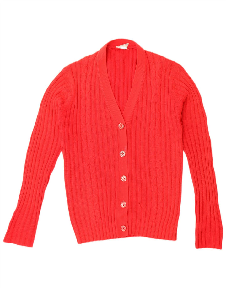 Vintage Womens Cardigan Sweater IT 42 Medium Red Acrylic