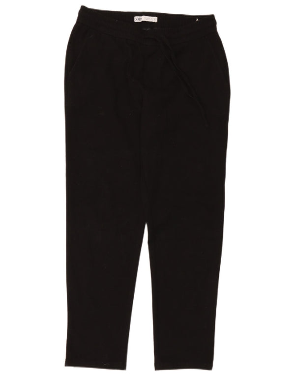 Zara Mens Tapered Chino Trousers Medium W31 L29 Black Polyester