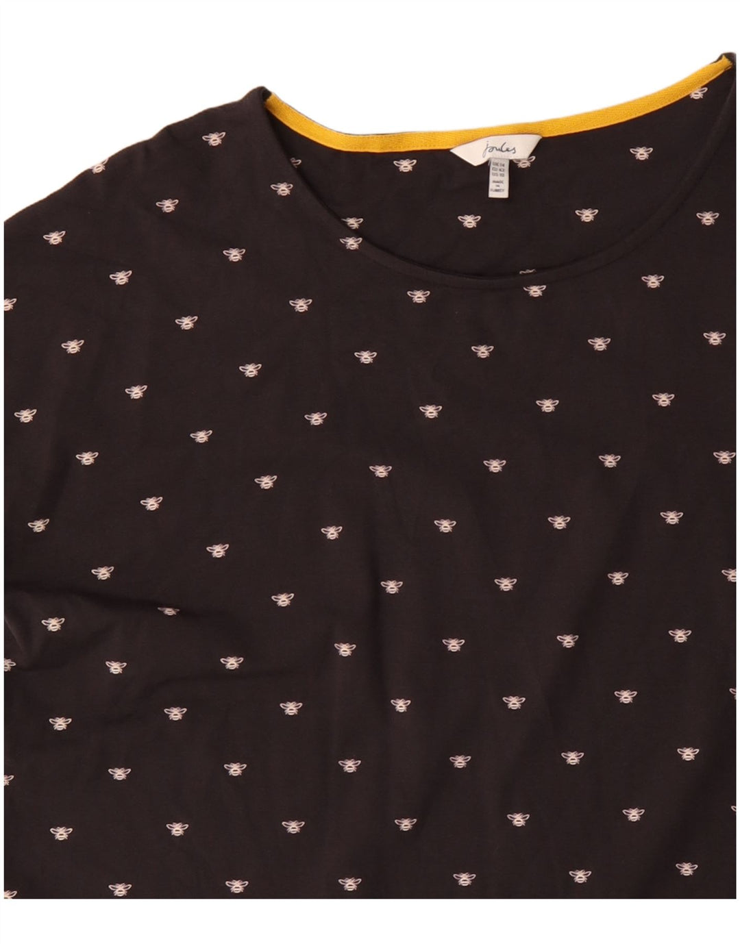 JOULES Womens Oversized Abstract Pattern T-Shirt Dress UK 14 Large Black