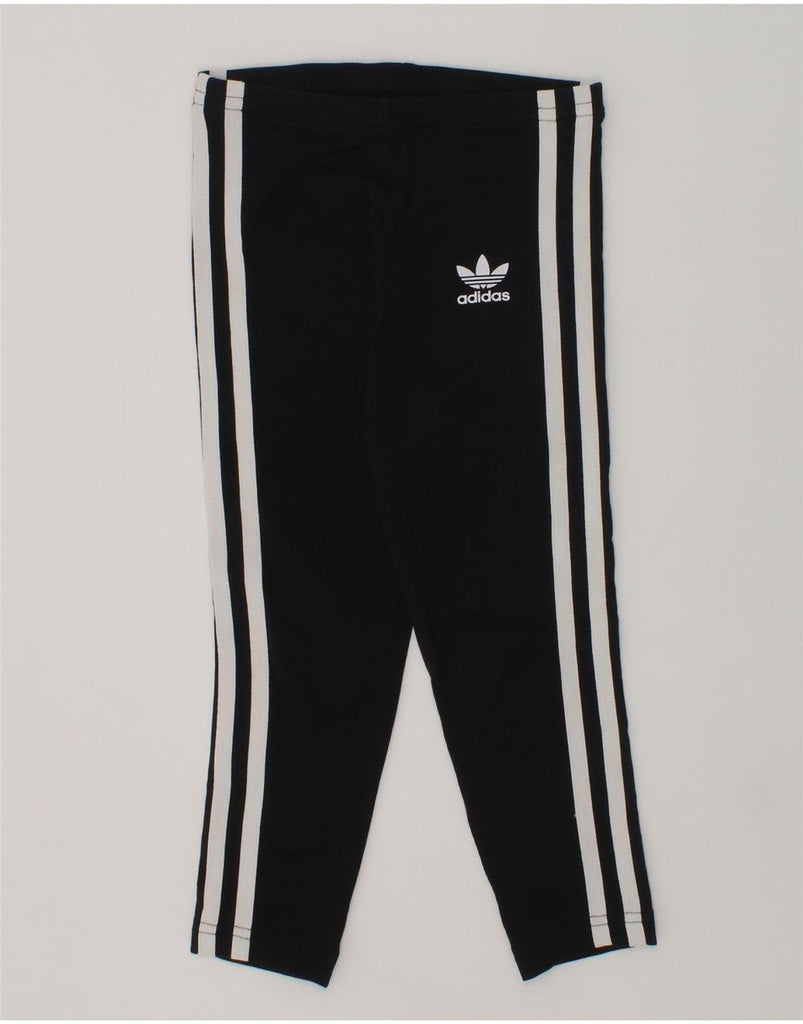 ADIDAS Girls Leggings 3-4 Years Black | Vintage Adidas | Thrift | Second-Hand Adidas | Used Clothing | Messina Hembry 