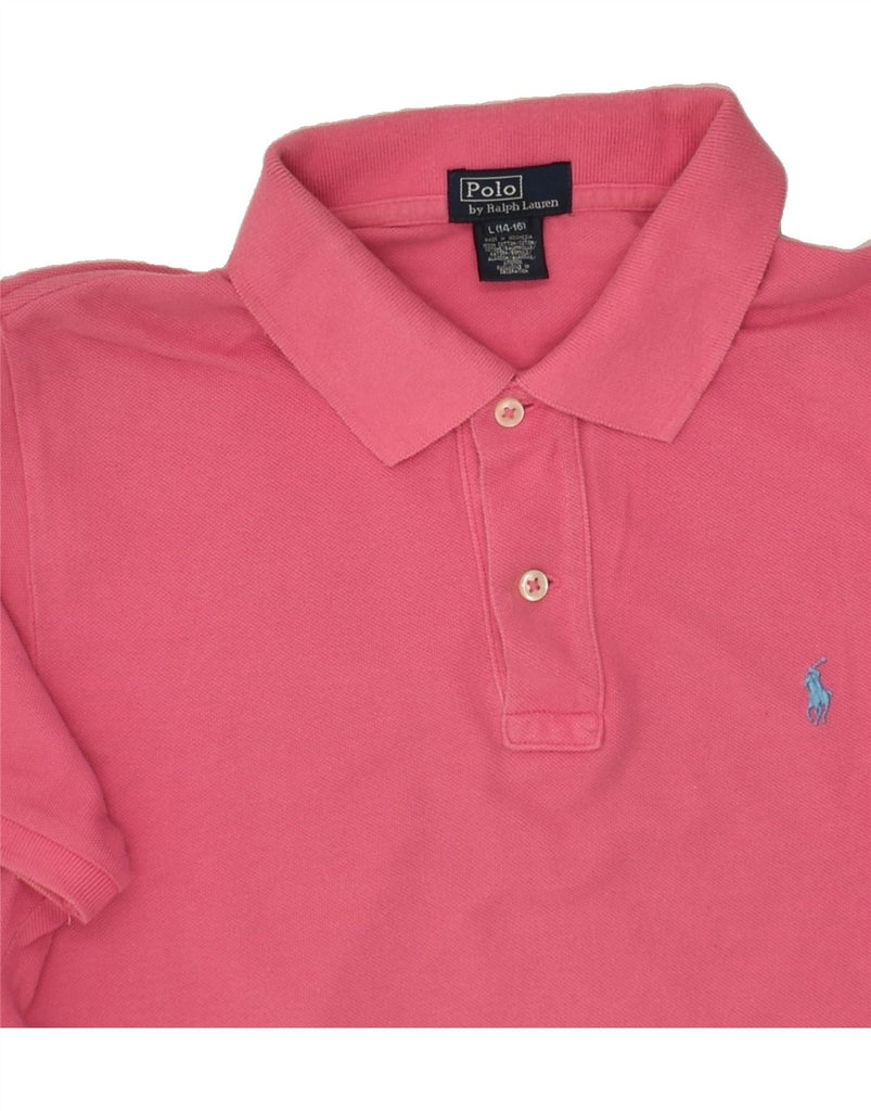 POLO RALPH LAUREN Boys Polo Shirt 14-15 Years Large Pink Cotton | Vintage Polo Ralph Lauren | Thrift | Second-Hand Polo Ralph Lauren | Used Clothing | Messina Hembry 