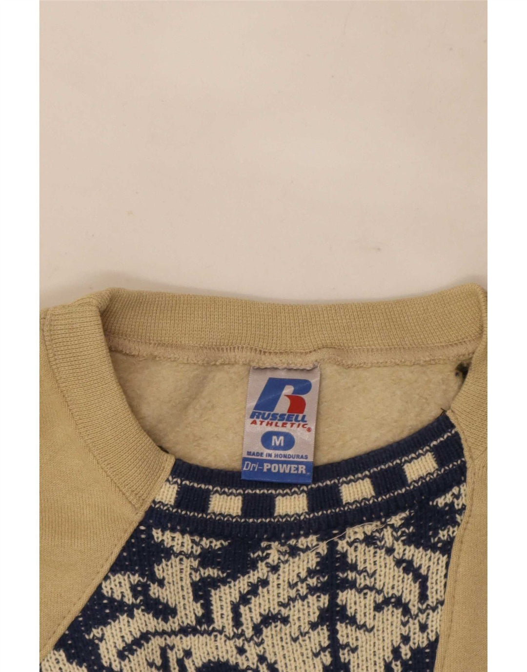 Russell Athletic Womens Dri-Power Sweatshirt Jumper UK 14 Medium Beige