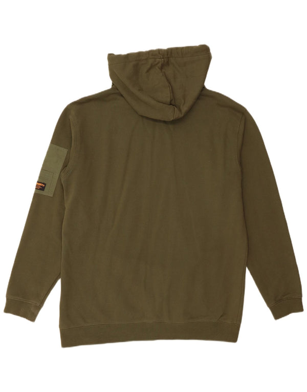 Superdry Mens Loose Fit Hoodie Jumper Small Green Cotton