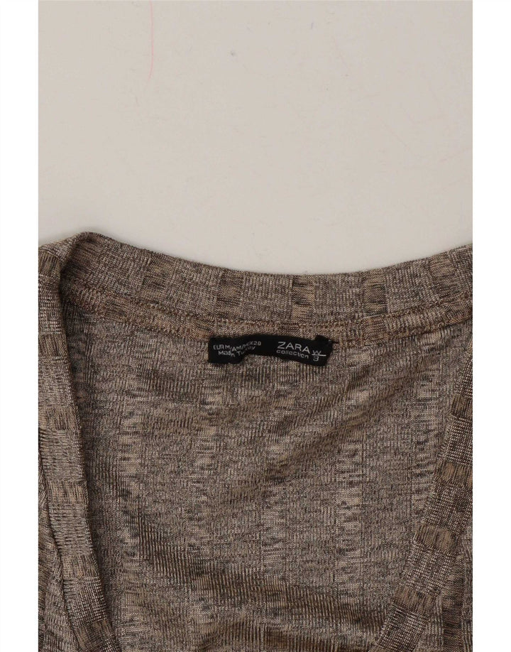 Zara Womens Oversized T-Shirt Dress UK 14 Medium Grey Striped