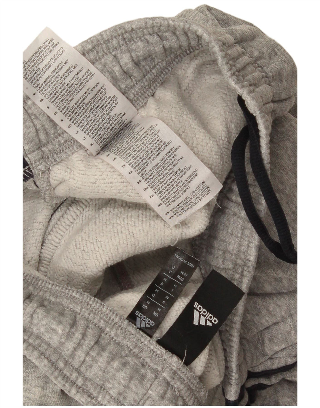 Adidas Mens Tracksuit Trousers Joggers Medium  Grey Cotton