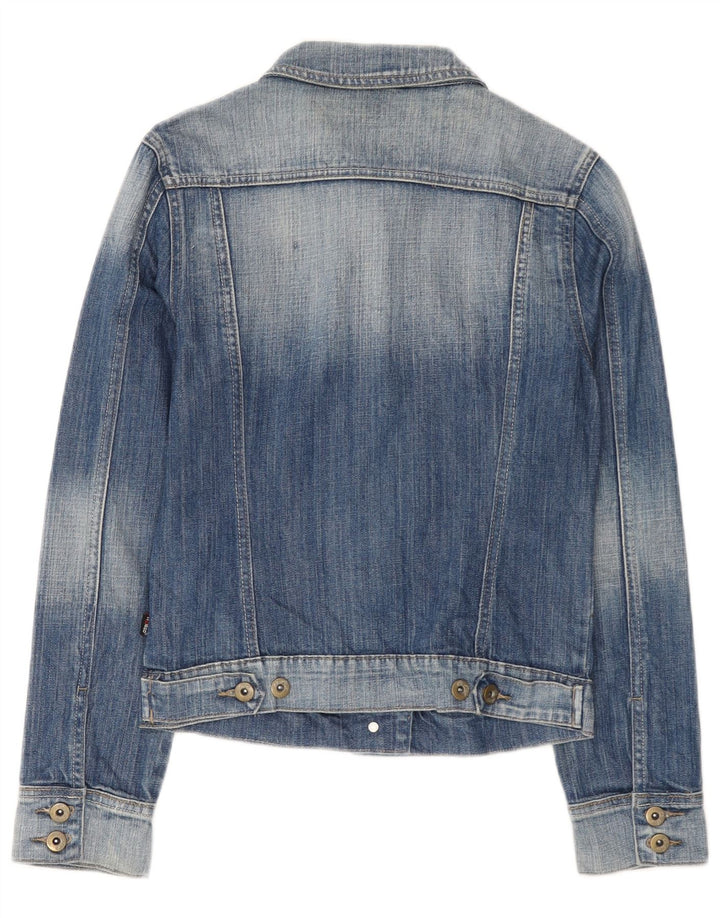 Vintage Womens Denim Jacket UK 12 Medium Blue Cotton