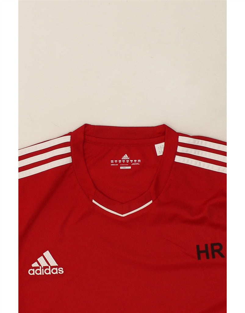 ADIDAS Mens Climacool Graphic T-Shirt Top UK 48/50 XL Red Colourblock | Vintage Adidas | Thrift | Second-Hand Adidas | Used Clothing | Messina Hembry 